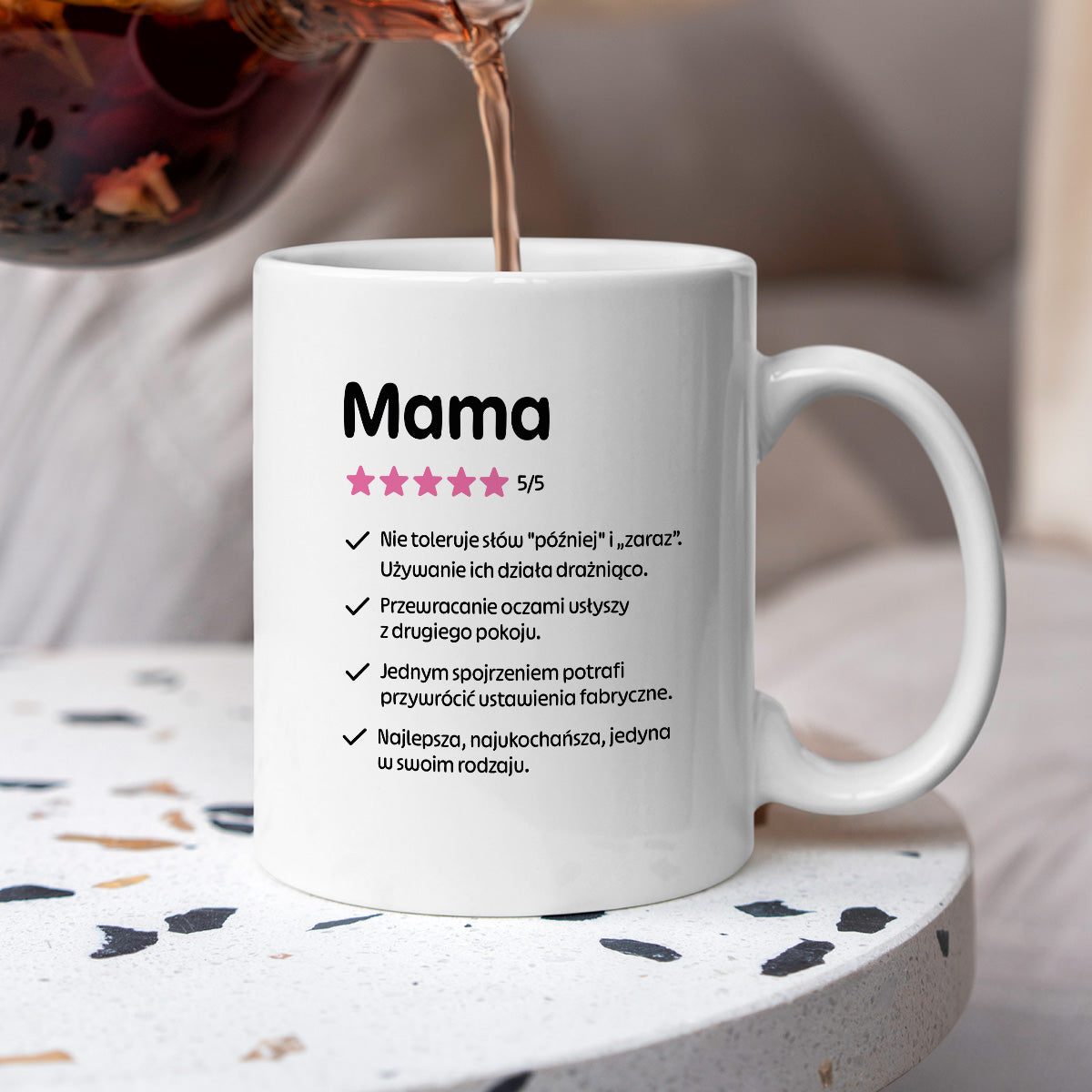 Kubek z nadrukiem - "Mama 5/5"