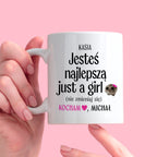 Kubek spersonalizowany z nadrukiem "Jesteś najlepszą just a girl (nie 