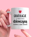 Kubek z nadrukiem "Gratulacje za bycie moją dziewczyną - zajebista z C