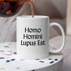 Kubek z nadrukiem "Homo Homini Lupus Est" v2