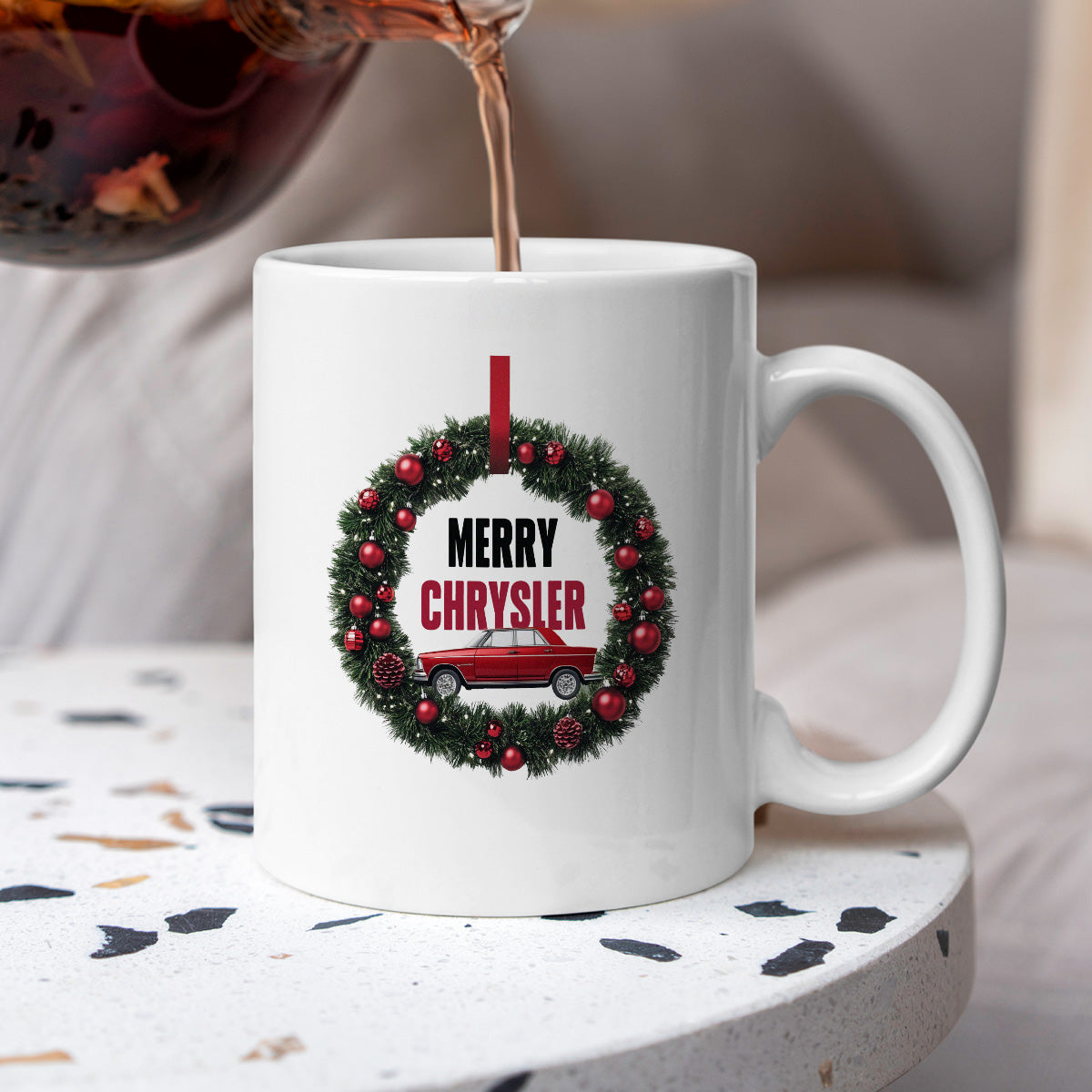 Kubek świąteczny mem "Merry Chrysler"