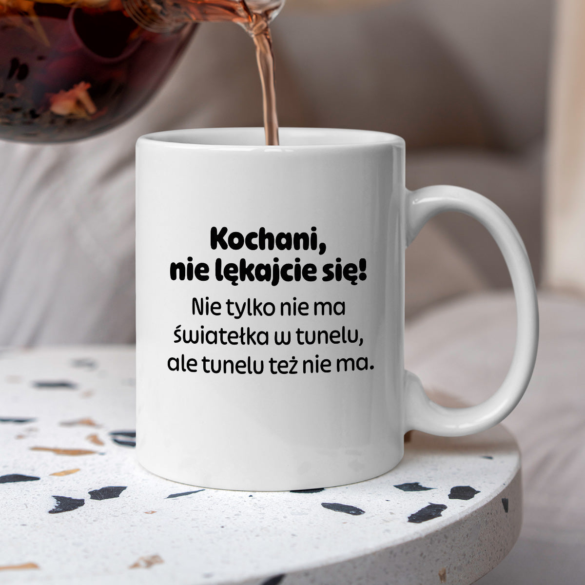 Kubek z nadrukiem - "Kochani nie lękajcie się!"
