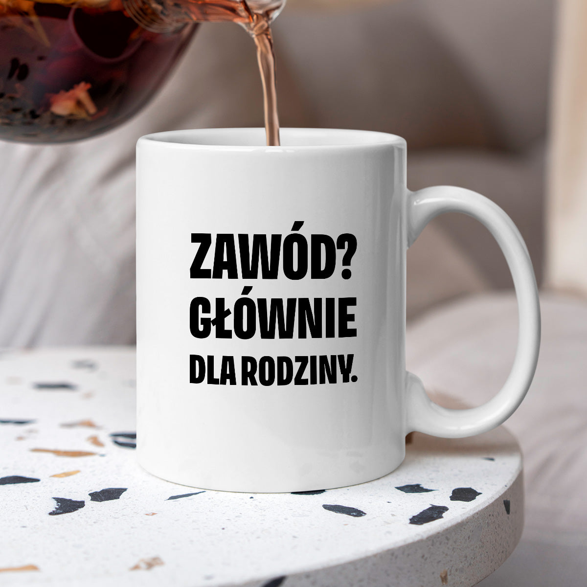 Kubek z nadrukiem - "Zawód? Głównie dla rodziców"