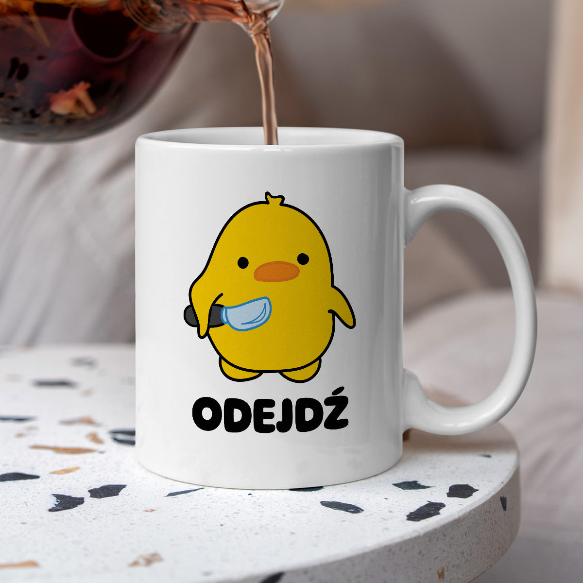 Kubek z nadrukiem - "Odejdź"