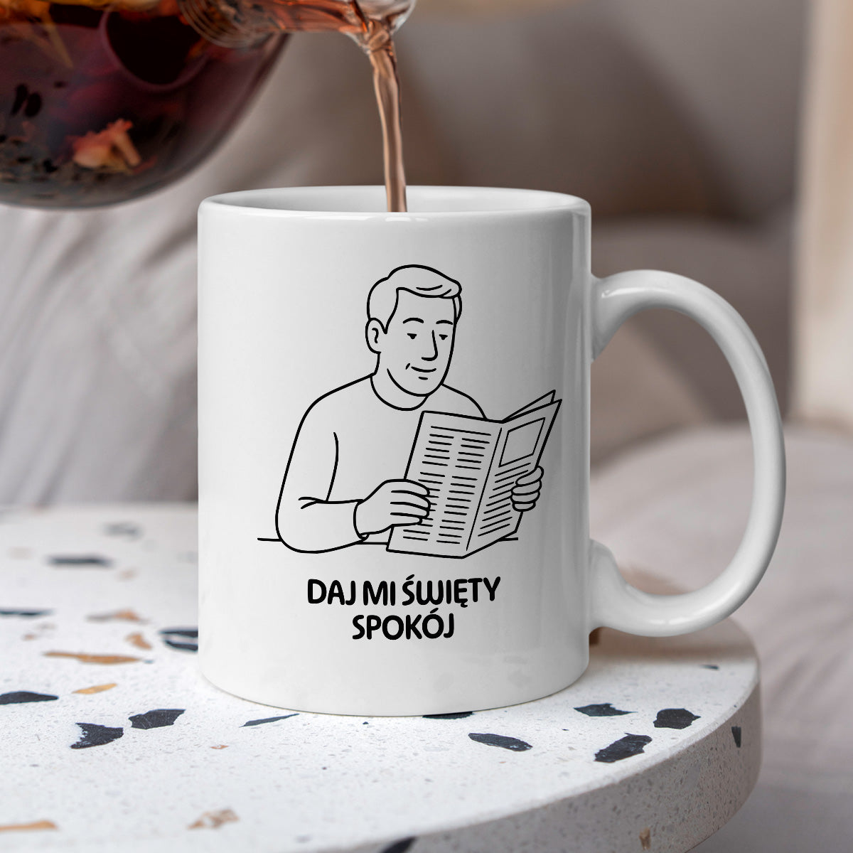 Kubek z nadrukiem "Daj mi święty spokój" - Cytaty TATY - DZIEŃ TATY