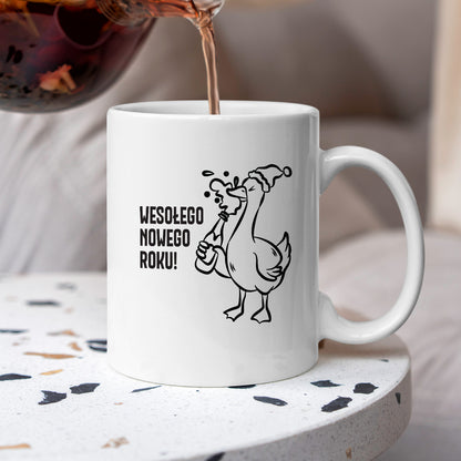 Kubek świąteczny z GĄSKĄ - "WESOŁEGO NOWEGO ROKU"