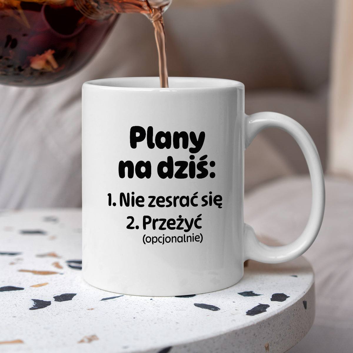 Kubek z nadrukiem - "Plany na dziś II"