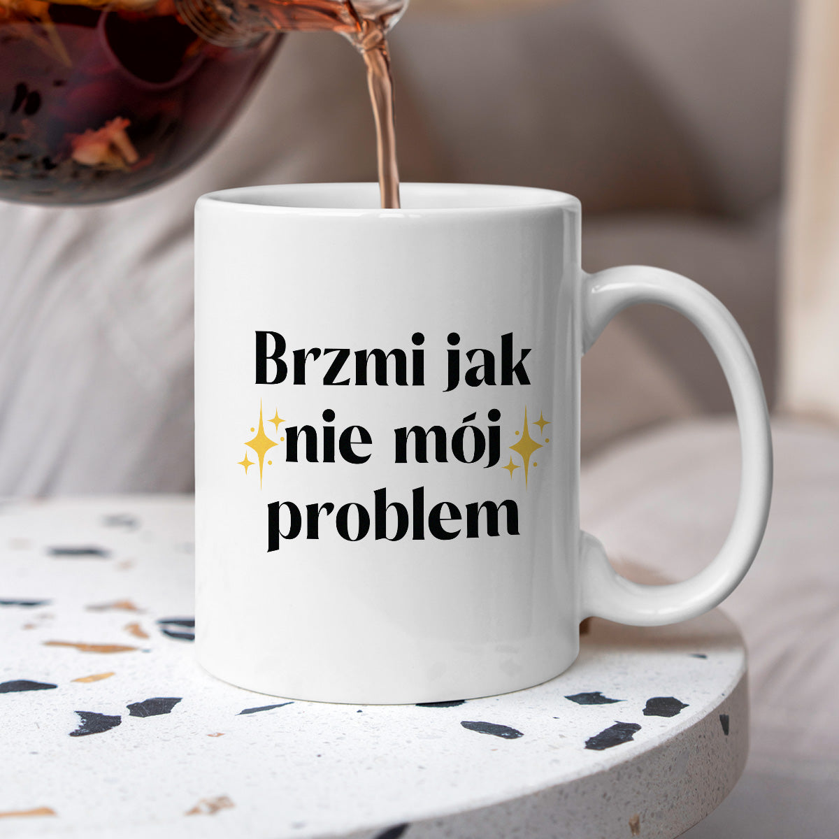 Kubek z nadrukiem "Brzmi jak nie mój problem"