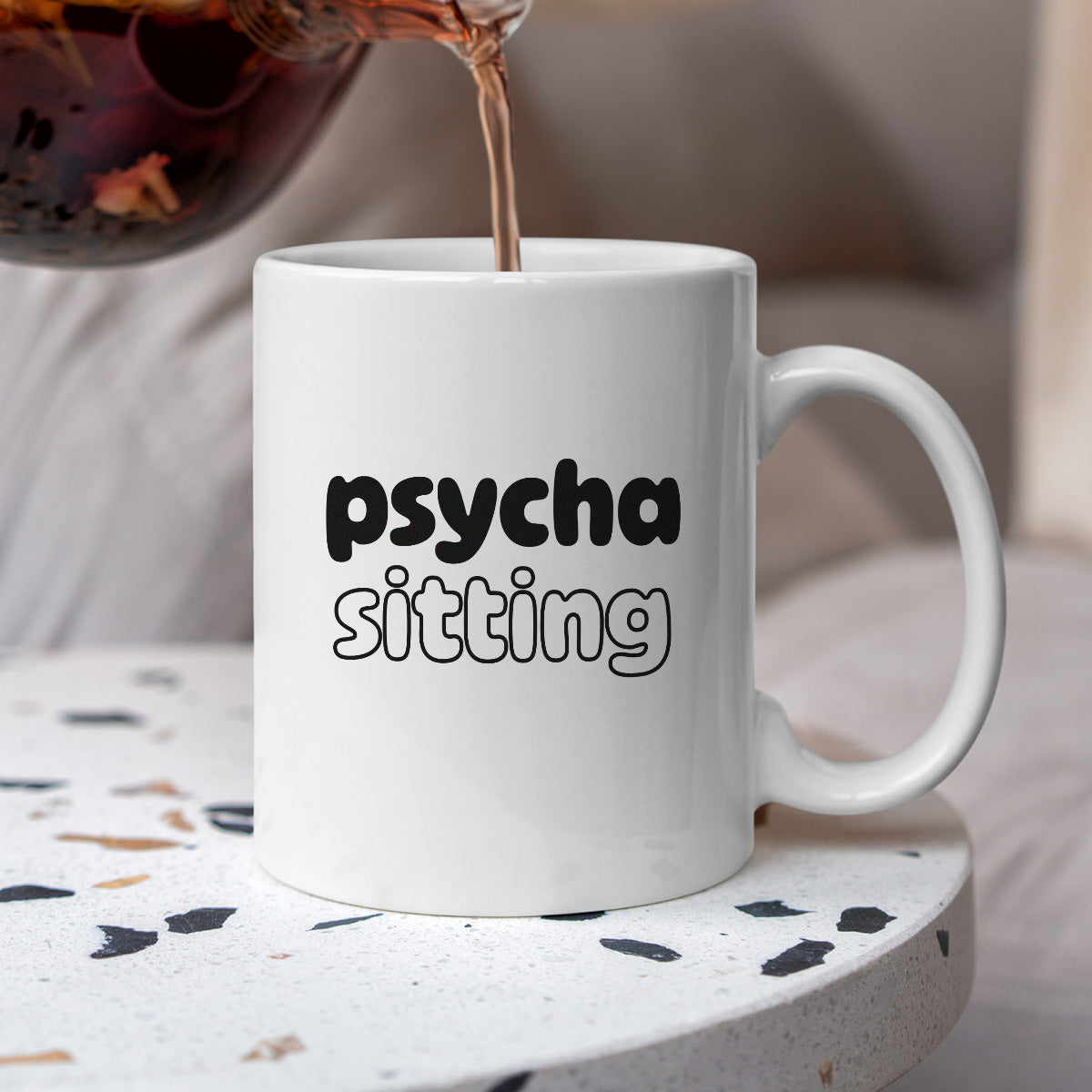 Kubek z nadrukiem - "Psycha sitting"