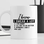 Kubek z nadrukiem "I know I swear a lot"