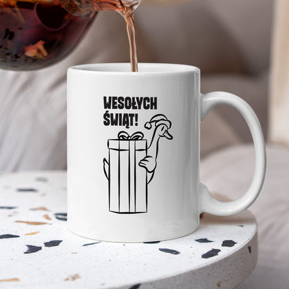 Kubek świąteczny z GĄSKĄ - "WESOŁYCH ŚWIĄT"