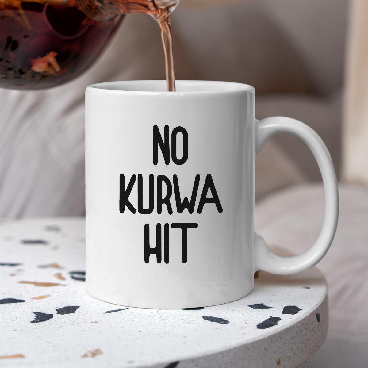 Kubek z nadrukiem "No kurwa hit"