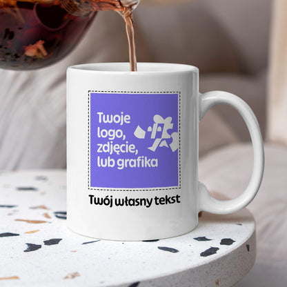 Kubek spersonalizowany z własnym zdjęciem / grafiką i podpisem