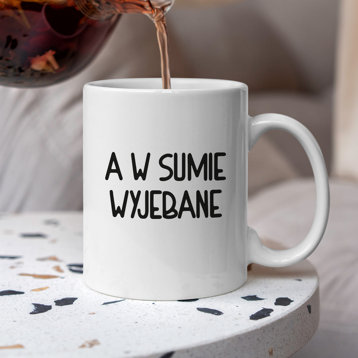 Kubek z nadrukiem "A w sumie wyjebane"