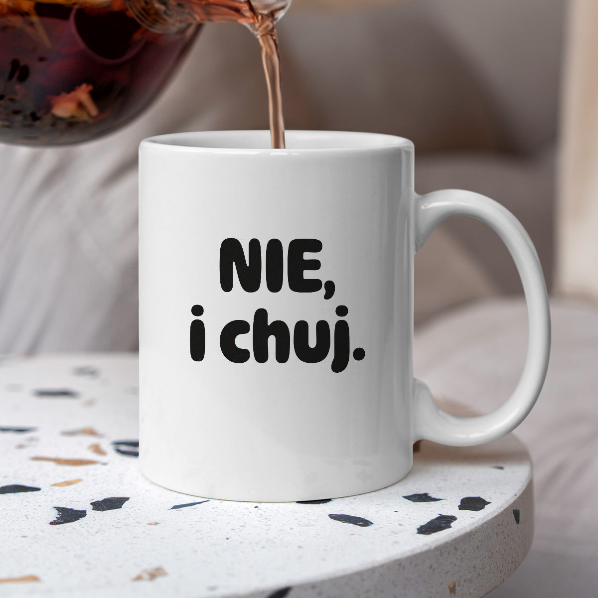 Kubek z nadrukiem - "NIE, i chuj."