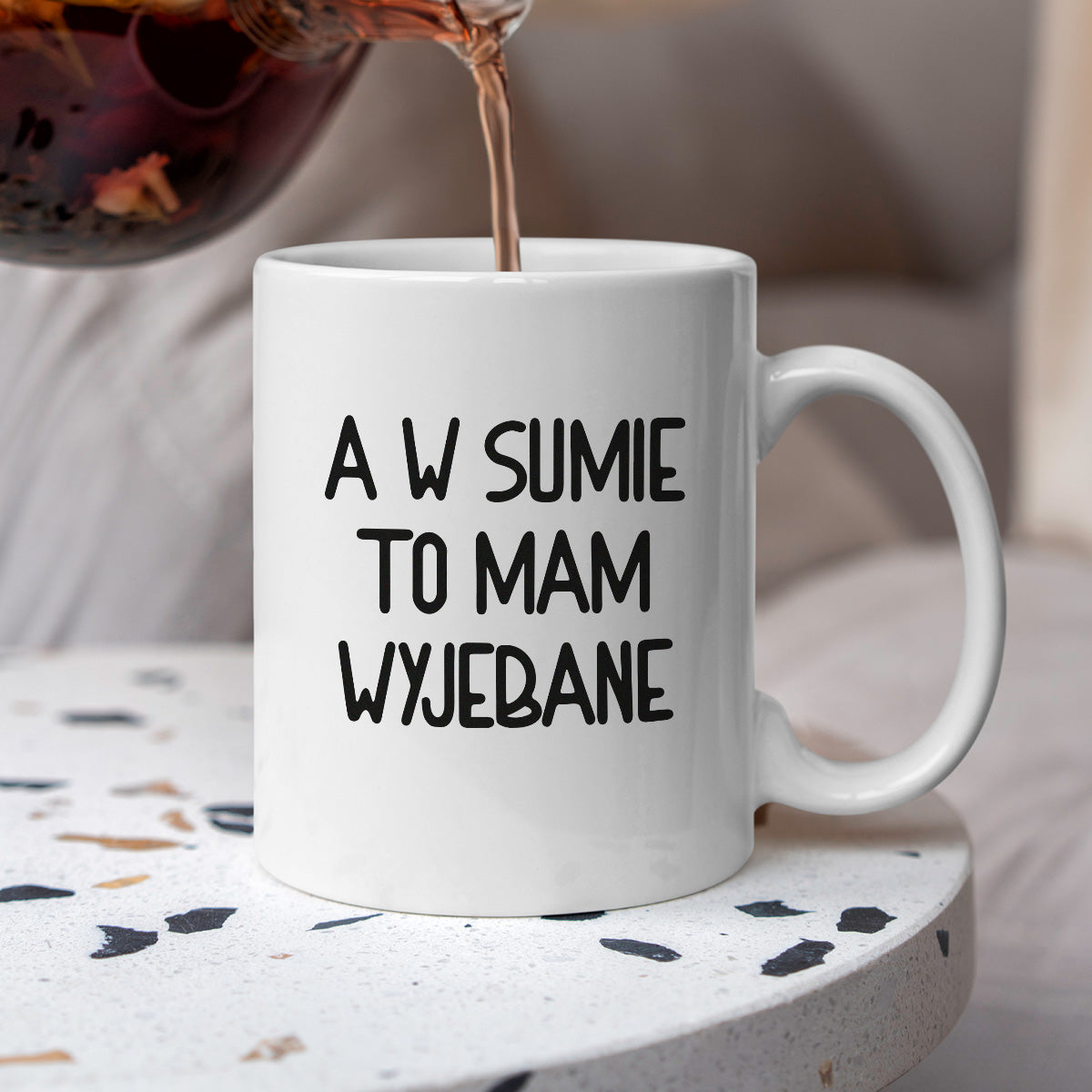 Kubek z nadrukiem "A w sumie, to mam wyjebane"