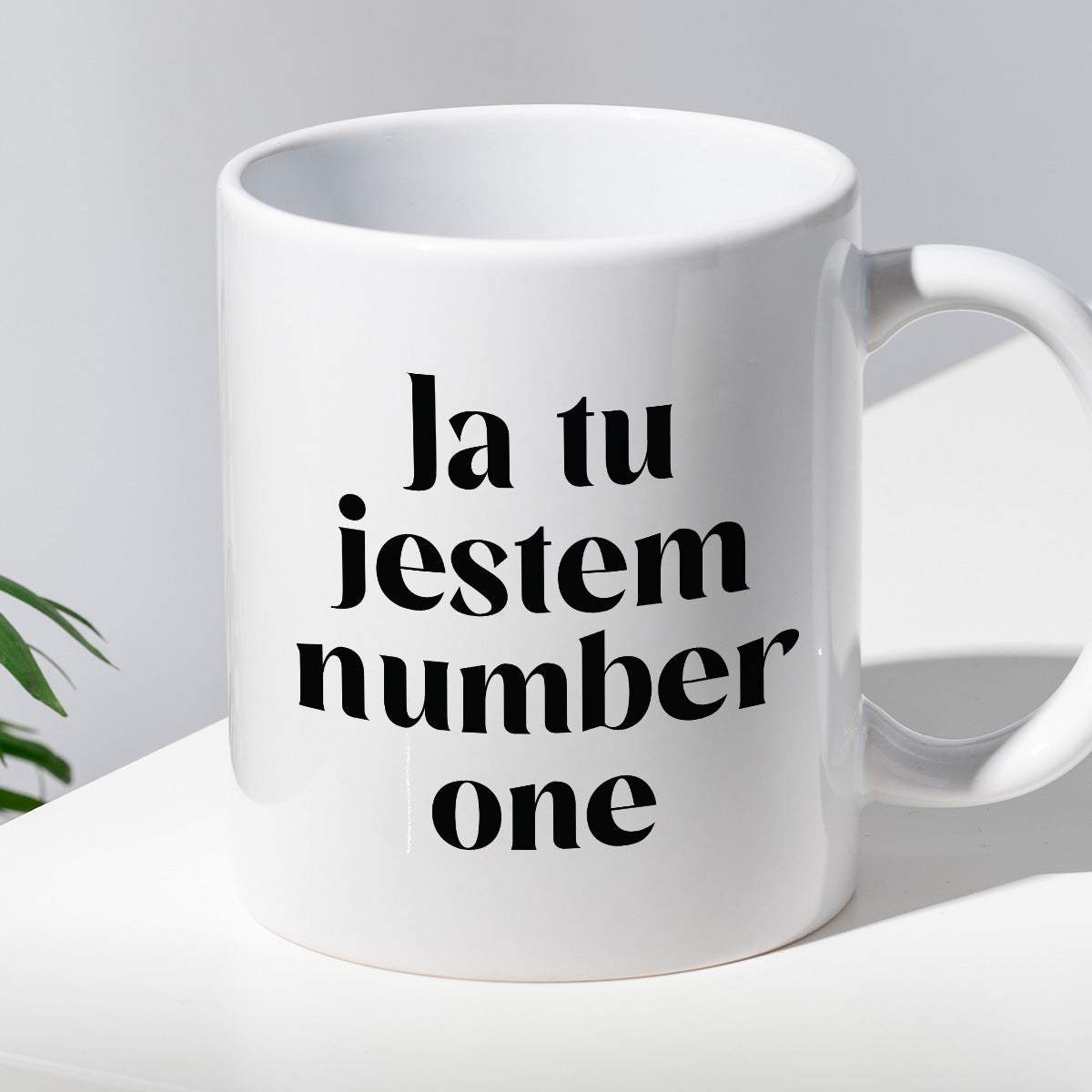 Kubek z nadrukiem "Ja tu jestem number one" 330 ml