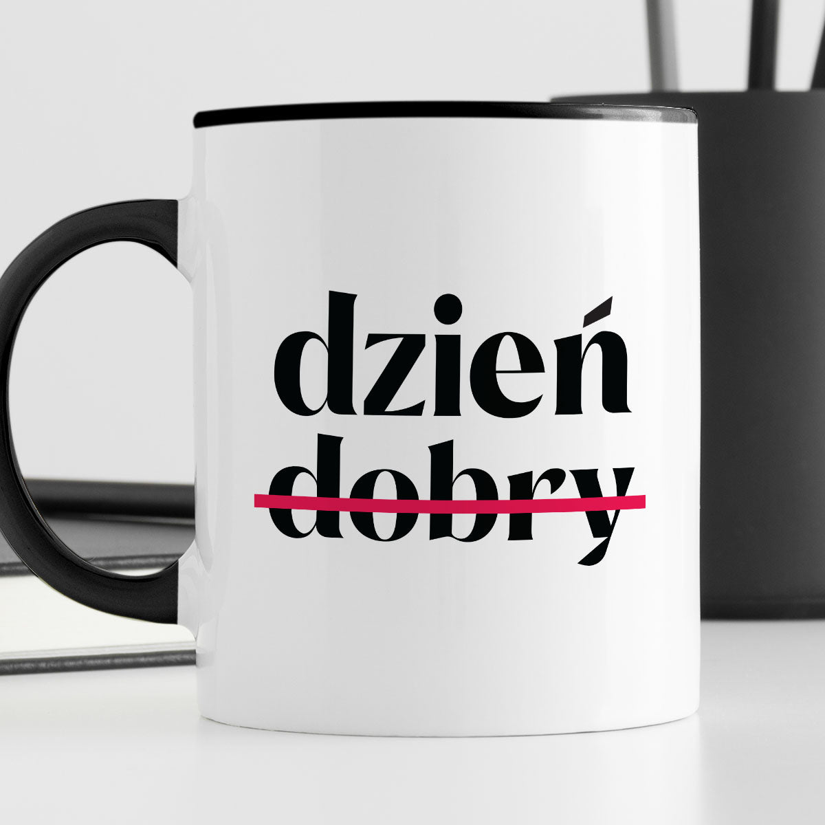 Kubek z nadrukiem "dzień (nie)dobry"