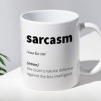 Kubek z nadrukiem "Sarcasm (noun) - vocabulary"
