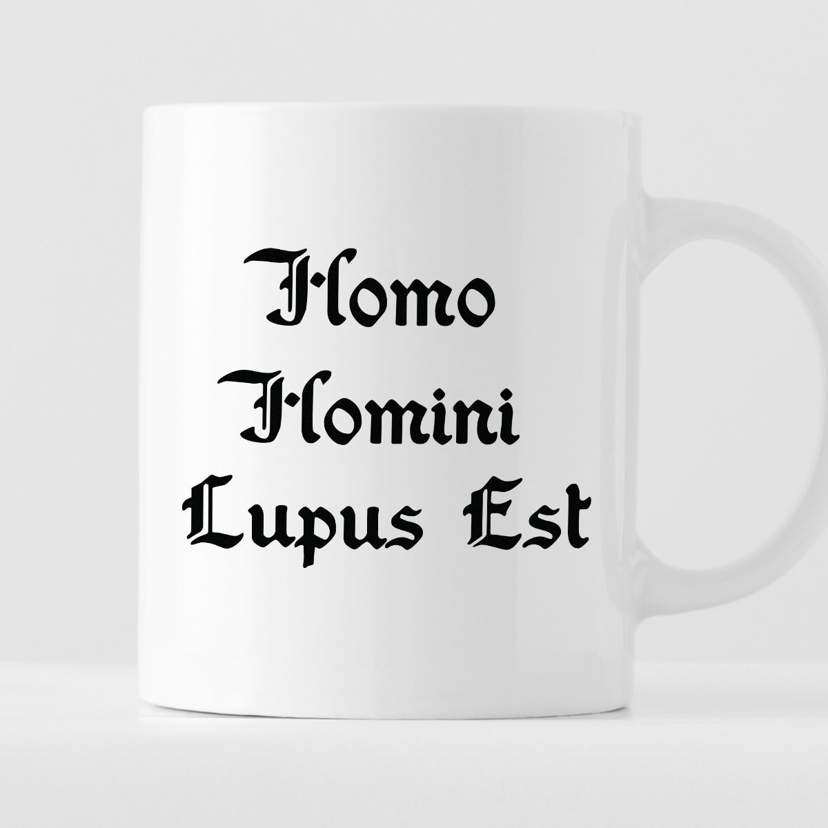 Kubek z nadrukiem "Homo Homini Lupus Est" 1670/20