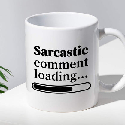 Kubek z nadrukiem "Sarcastic comment loading…"