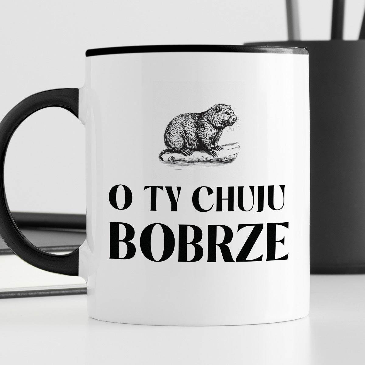 Kubek z nadrukiem "O Ty chuju bobrze" 330 ml