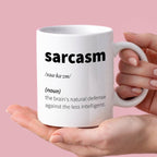 Kubek z nadrukiem "Sarcasm (noun) - vocabulary"