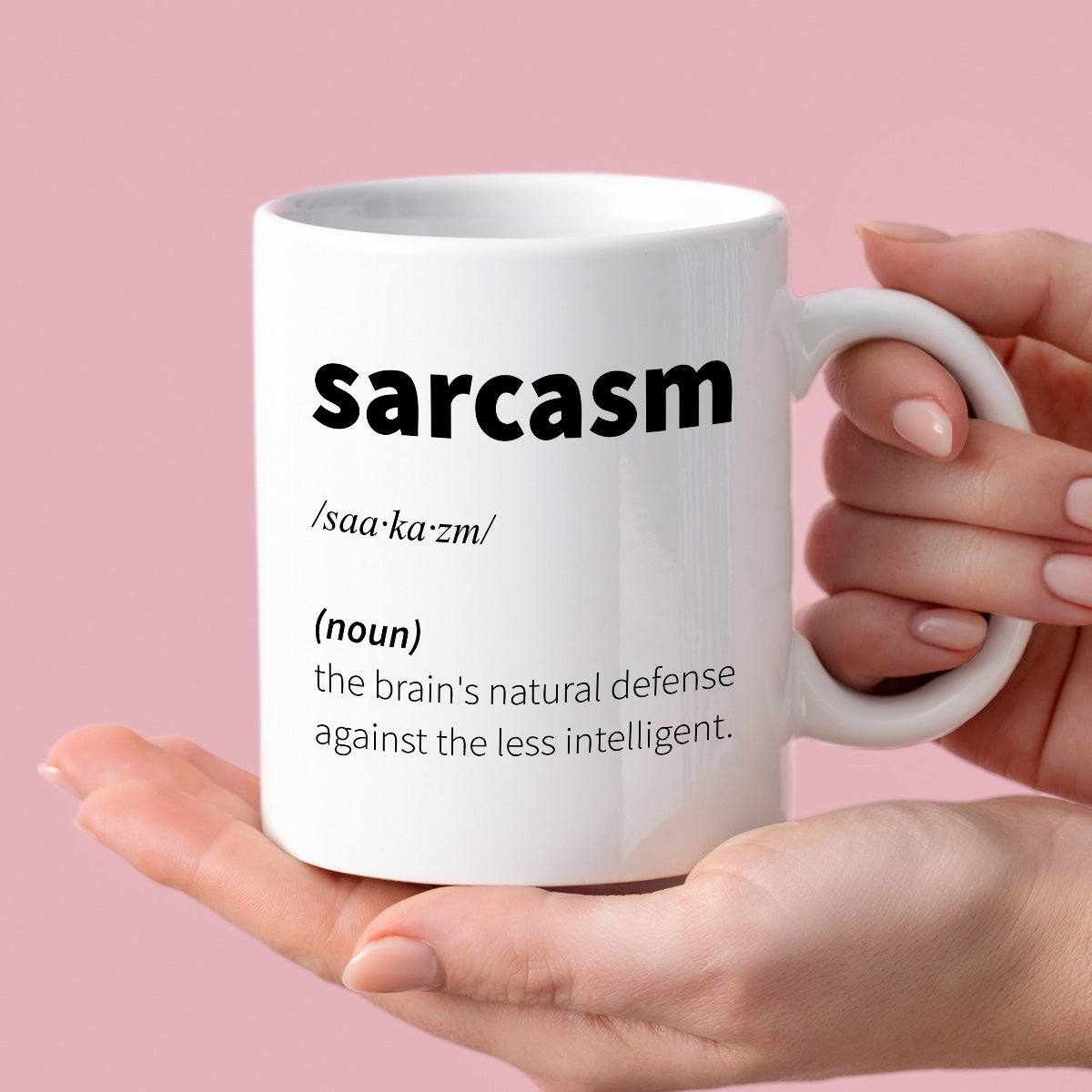 Kubek z nadrukiem "Sarcasm (noun) - vocabulary"