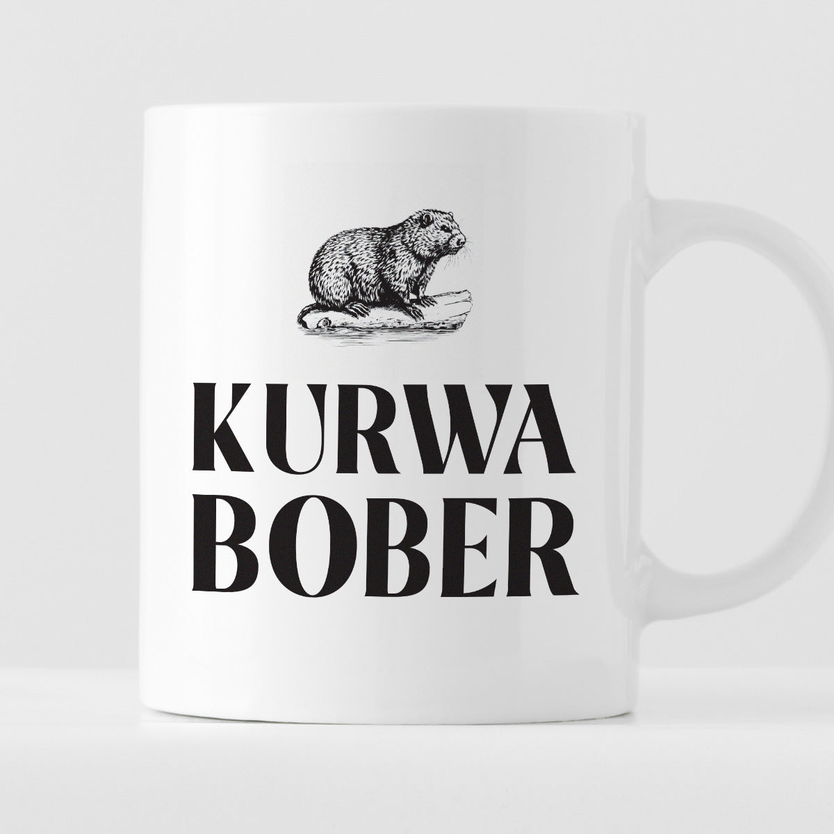 Kubek z nadrukiem "KURWA BOBER" 330 ml