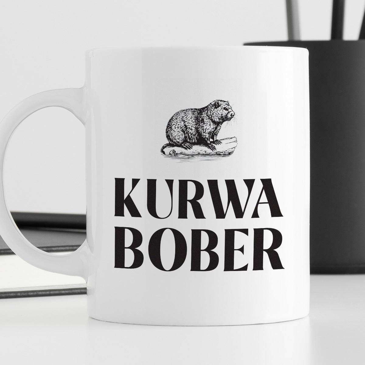 Kubek z nadrukiem "KURWA BOBER" 330 ml