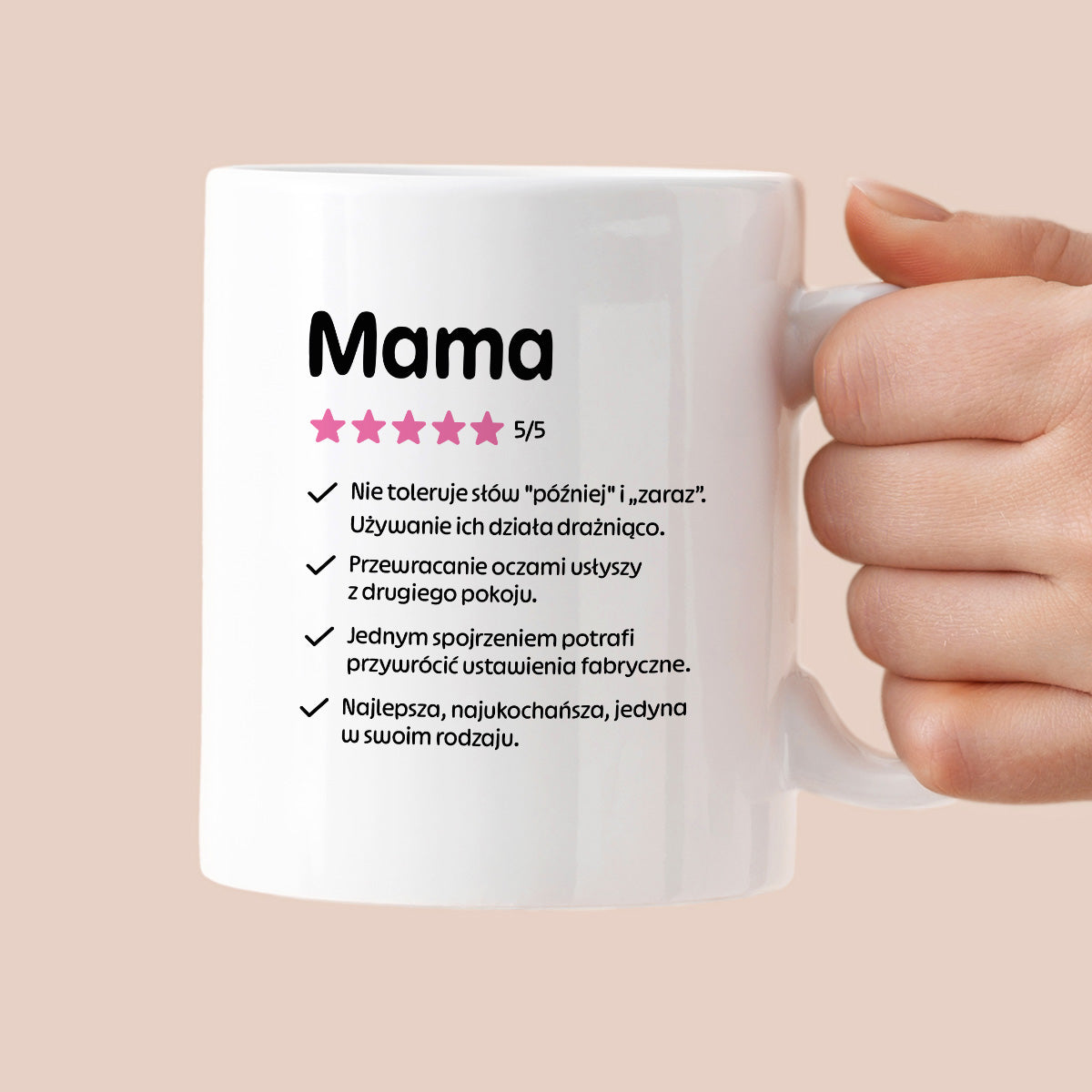 Kubek z nadrukiem - "Mama 5/5"