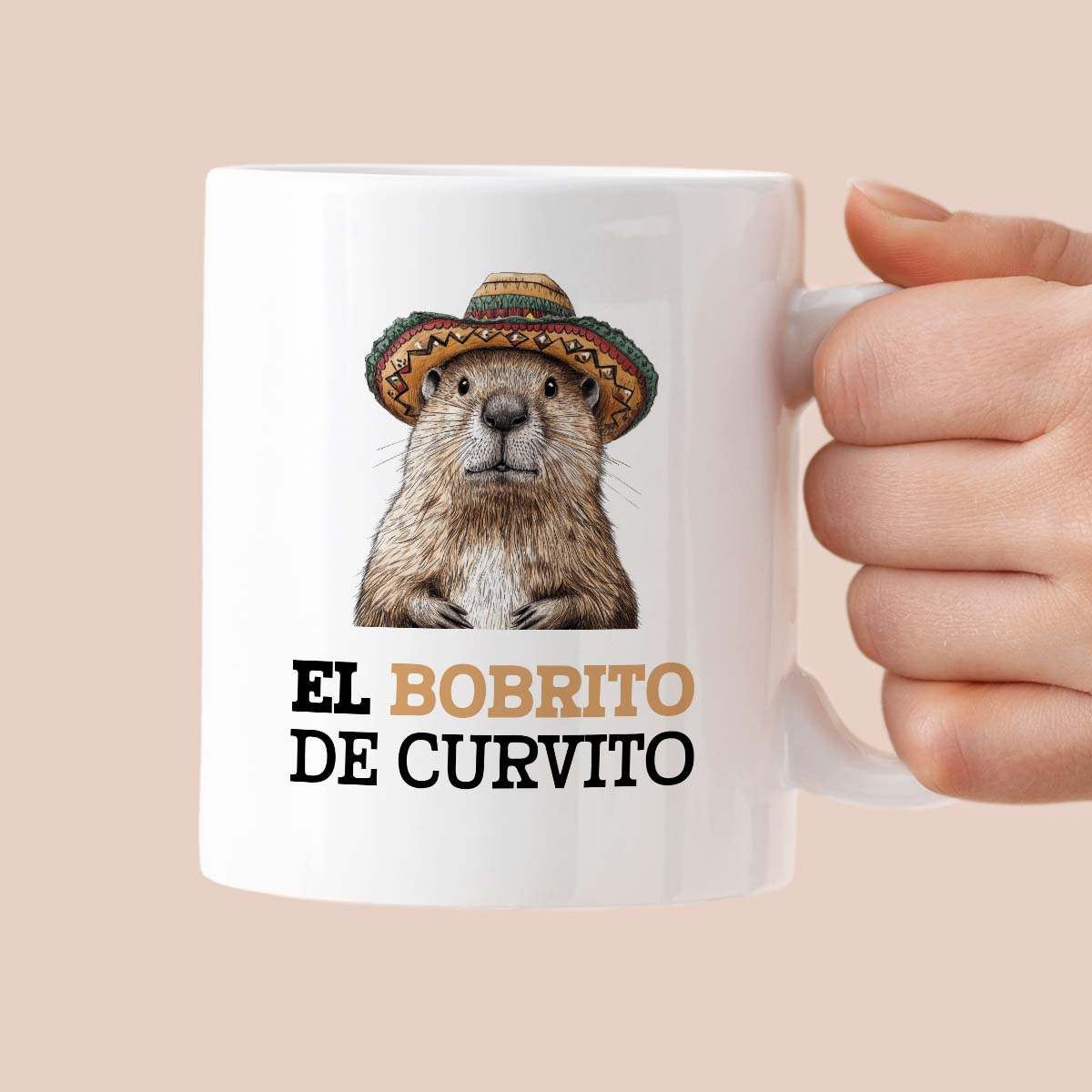 Kubek z nadrukiem "El bobrito de curvito"