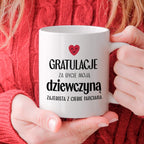 Kubek z nadrukiem "Gratulacje za bycie moją dziewczyną - zajebista z C
