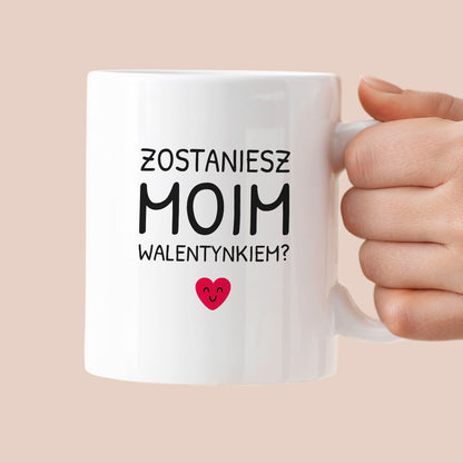 Kubek z nadrukiem - "Zostaniesz moim Walentynkiem?"