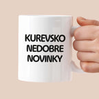 Kubek z nadrukiem - "kurevsko nedobre novinky"