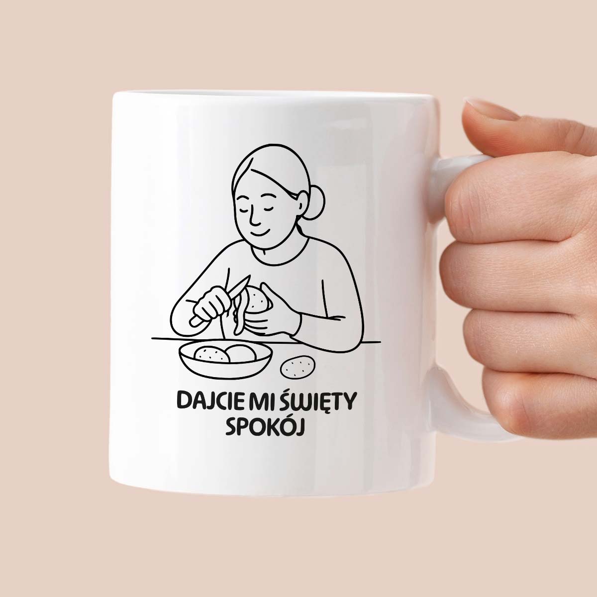 Kubek z nadrukiem "Dajcie mi święty spokój" - Cytaty MAMY - DZIEŃ MAMY