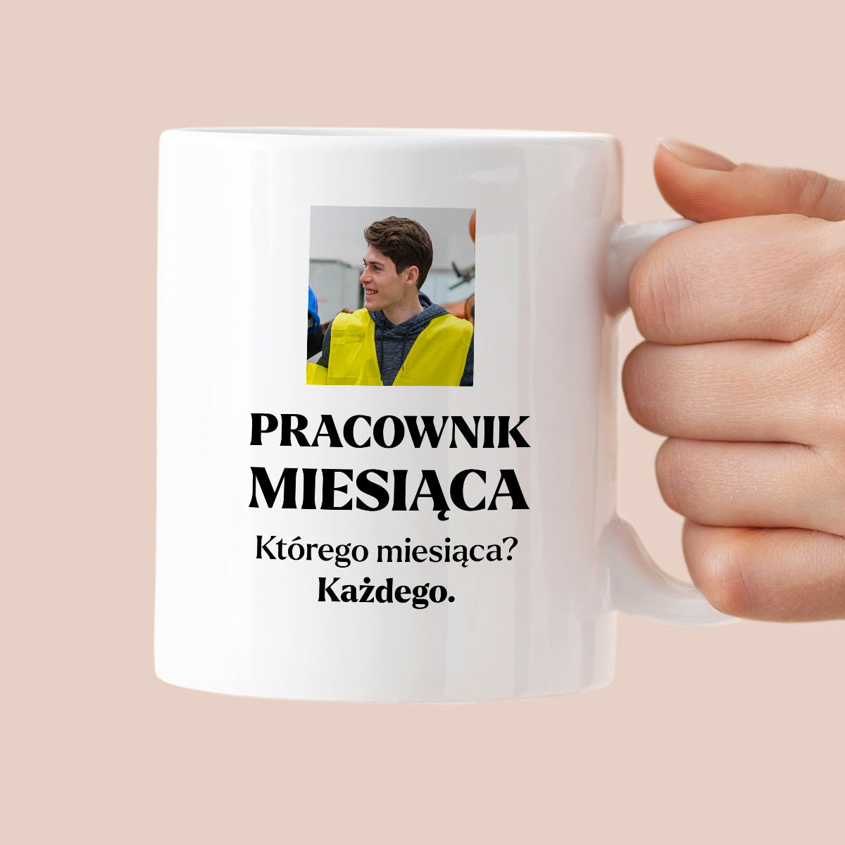 Kubek z nadrukiem - "Pracownik miesiąca ze zdjęciem"