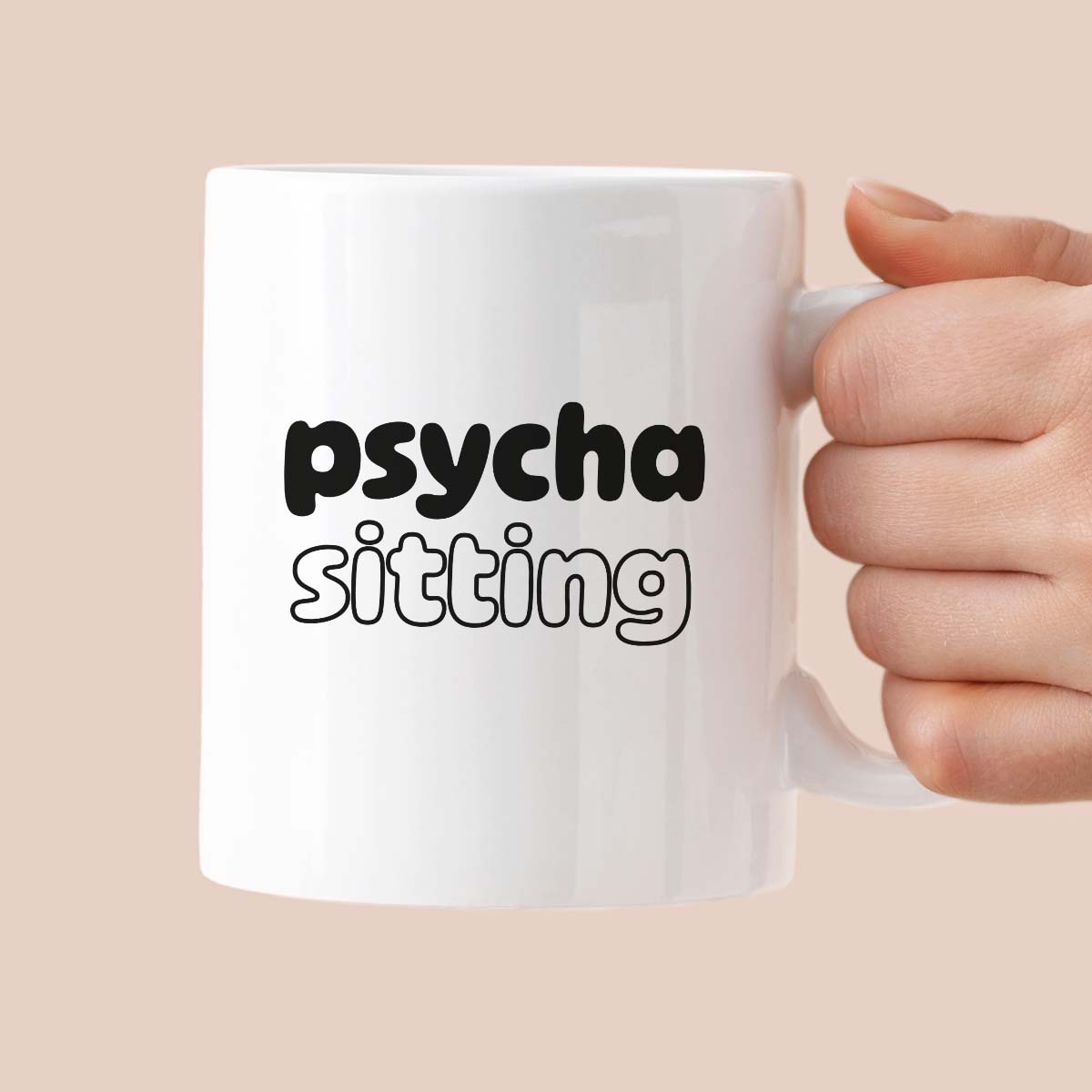 Kubek z nadrukiem - "Psycha sitting"