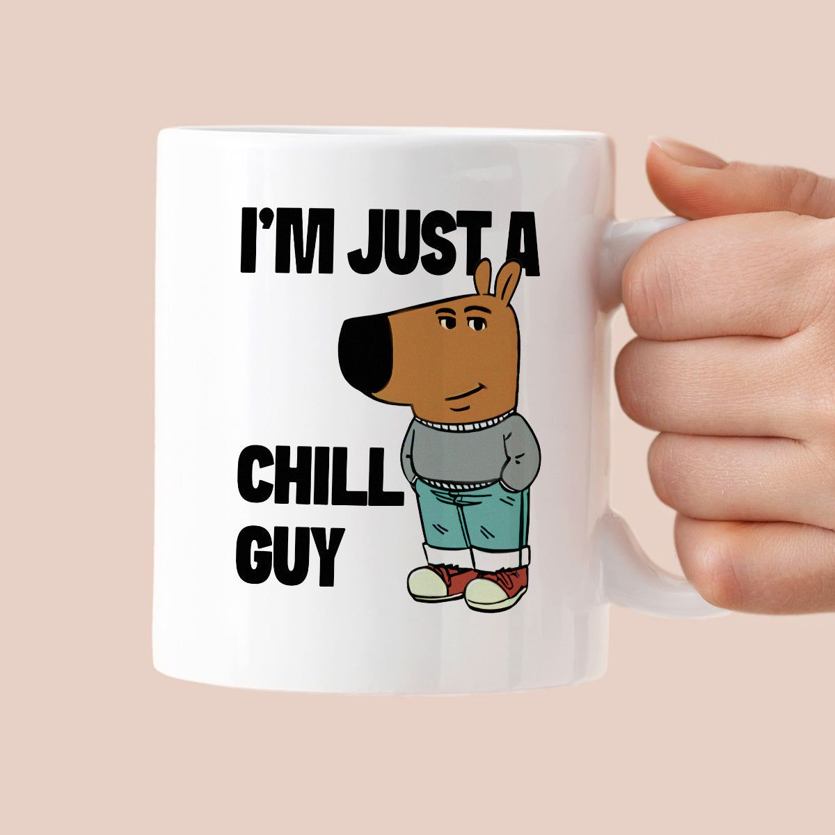 Kubek z nadrukiem "Just a chill guy"