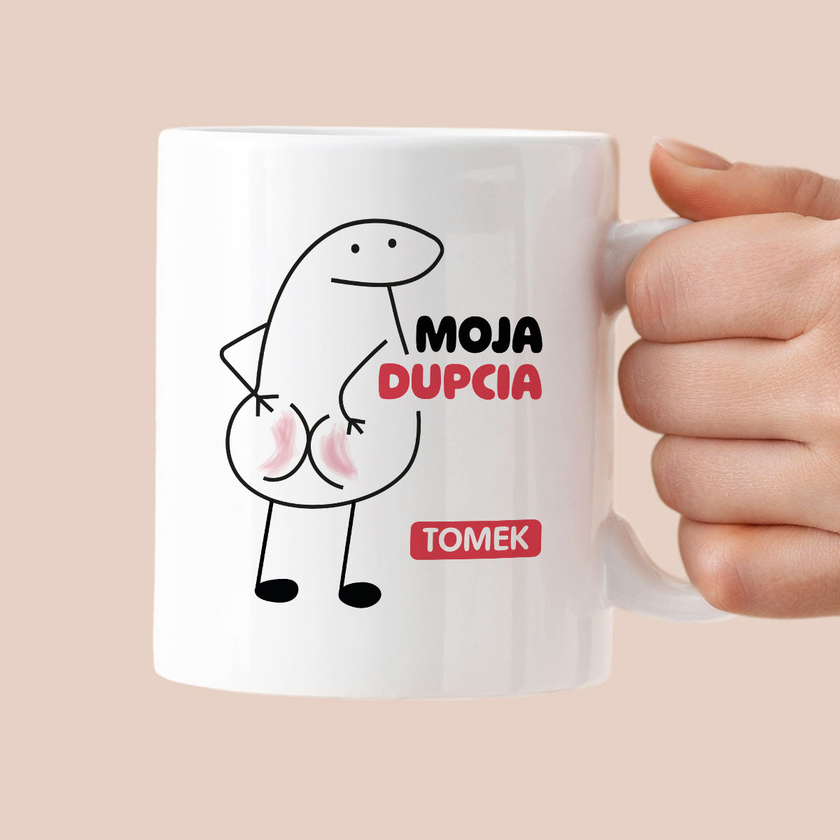 Kubek z nadrukiem "Moja dupcia z IMIENIEM"