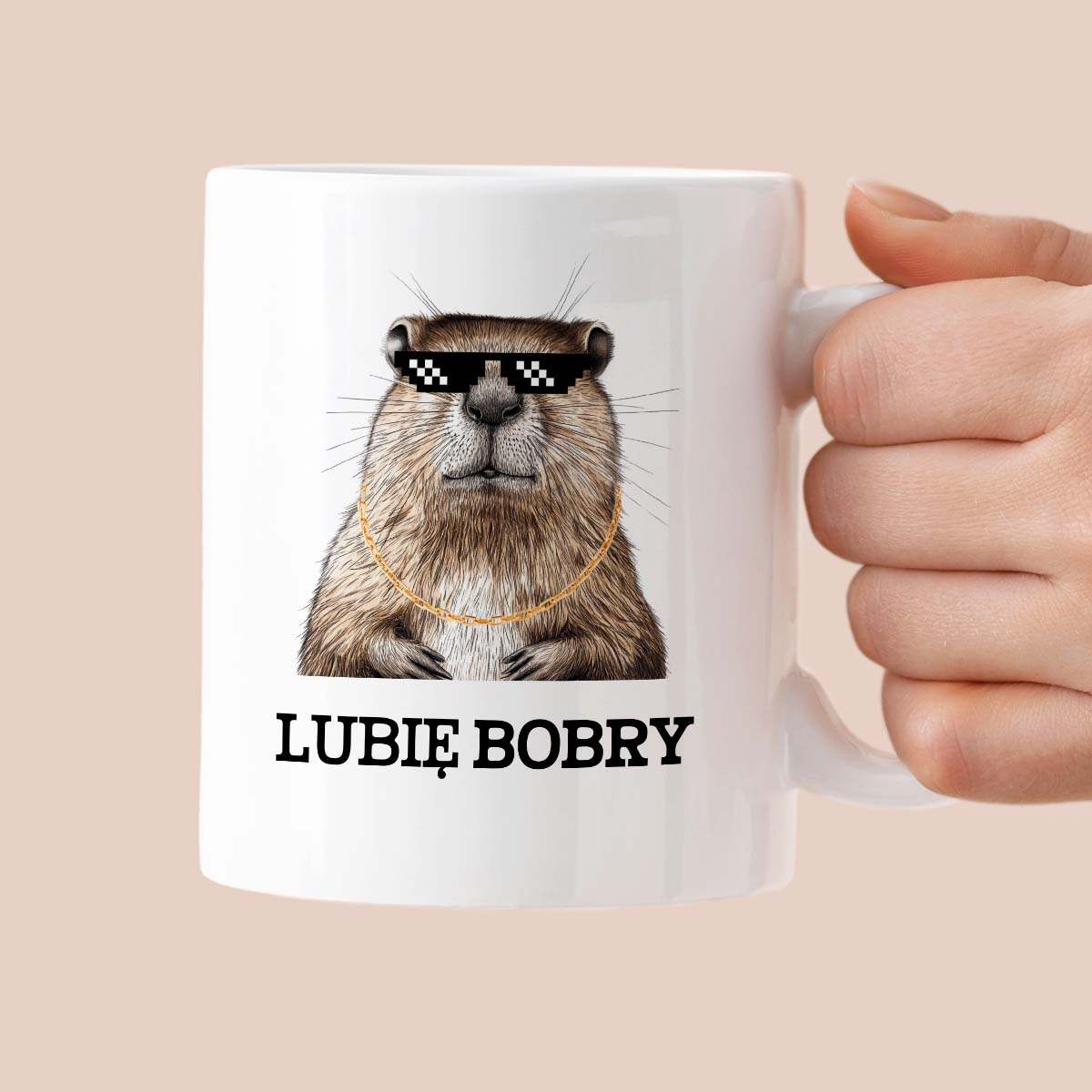 Kubek z nadrukiem "Lubię bobry"