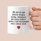 Kubek z nadrukiem "Nie ma na tym świecie drugiej osoby, chrapiącej jak