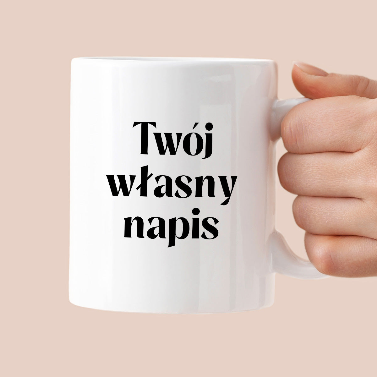 Kubek spersonalizowany z własnym napisem I