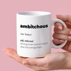 Kubek z nadrukiem "Ambitchous (noun) vocabulary "
