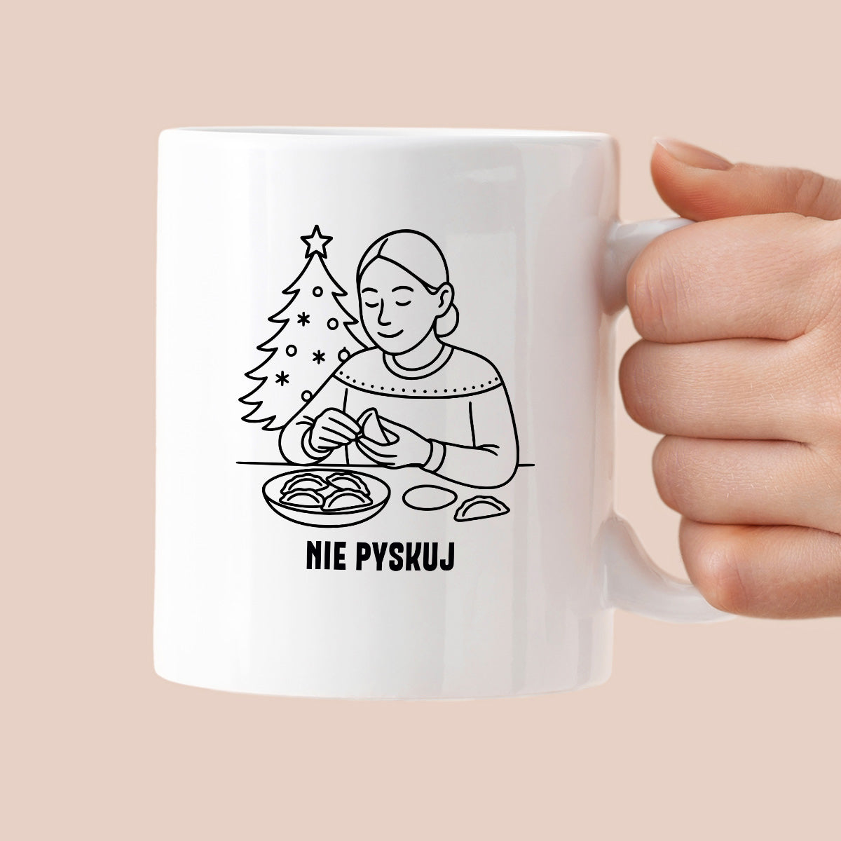 Kubek świąteczny z cytatem MAMY - "Nie pyskuj"