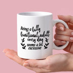 Kubek z nadrukiem "Being a fully functional adult every day seems a bi