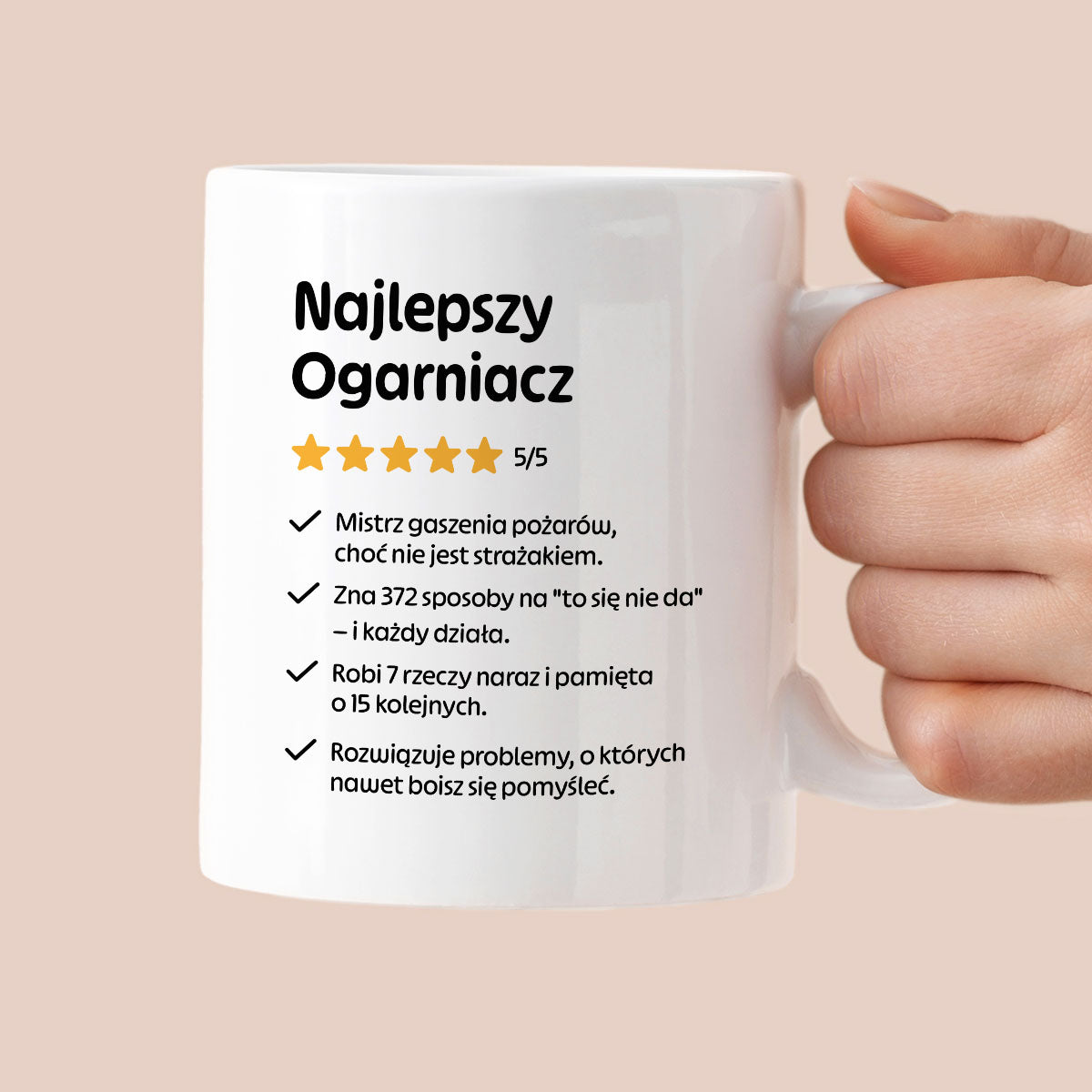 Kubek z nadrukiem "Najlepszy Ogarniacz"