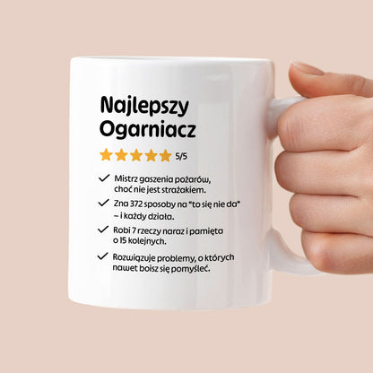 Kubek z nadrukiem "Najlepszy Ogarniacz"