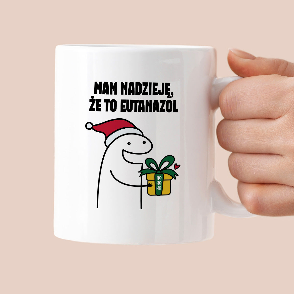 Kubek świąteczny mem "Mam nadzieję, że to Eutanazol"