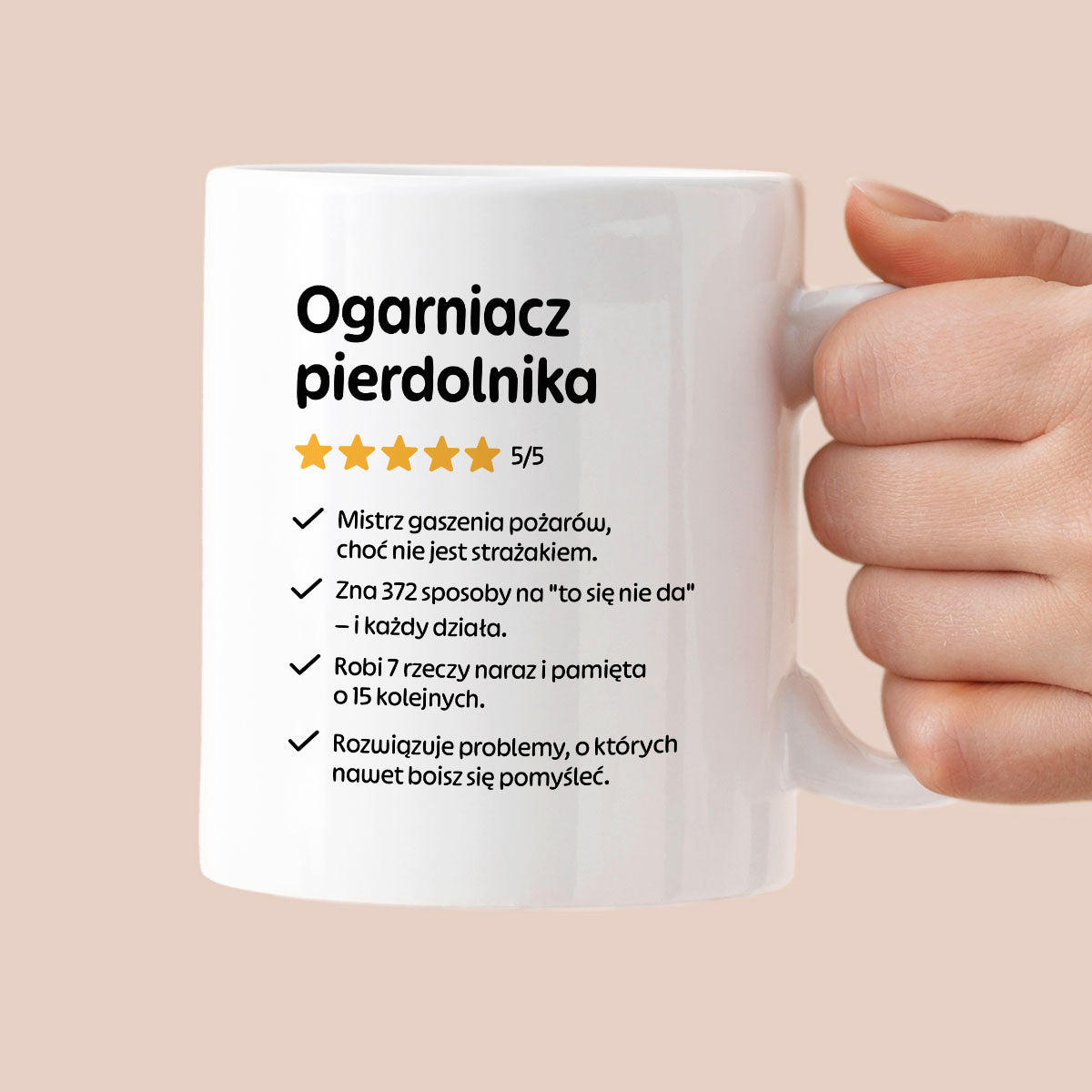 Kubek z nadrukiem "Ogarniacz pierdolnika"